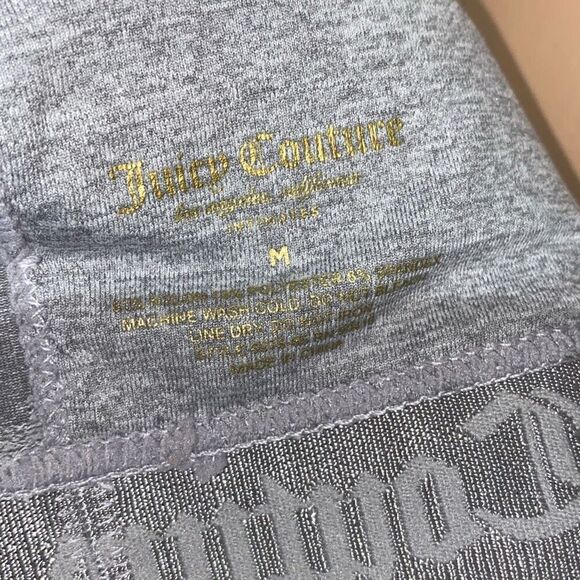 Juicy Couture Women's Gray Heather Spell Out Non-Wire Stretch Brallette Medium - Picture 8 of 9